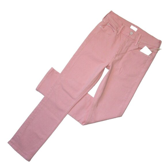 MOTHER Denim - NWT Mother Mid Rise Dazzler Ankle in Play Date Quartz Pink Stretch Jeans 27